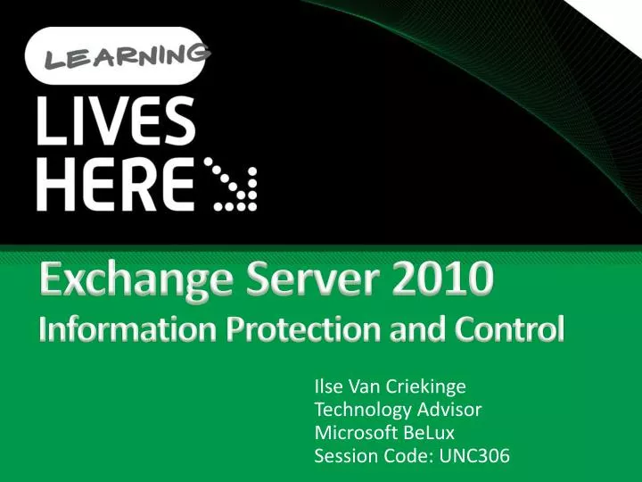 exchange server 2010 information protection and control