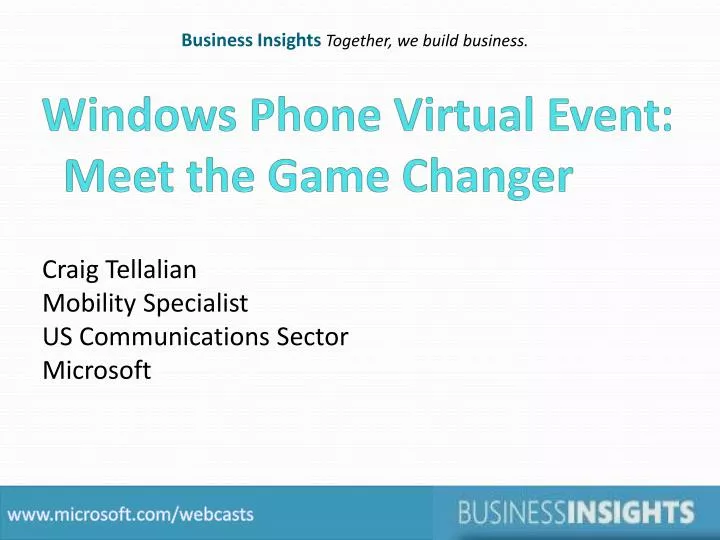 windows phone virtual event meet the game changer