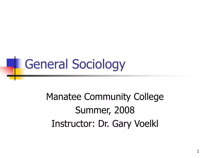 general sociology