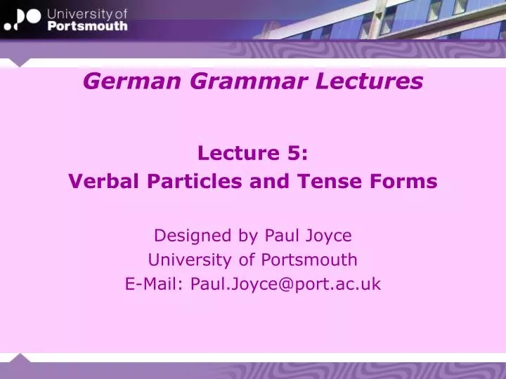 german grammar lectures