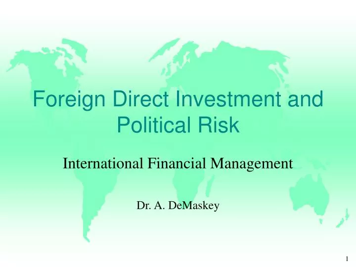 foreign direct investment and political risk