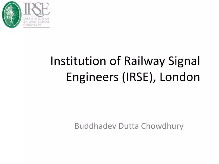 institution of railway signal engineers irse london