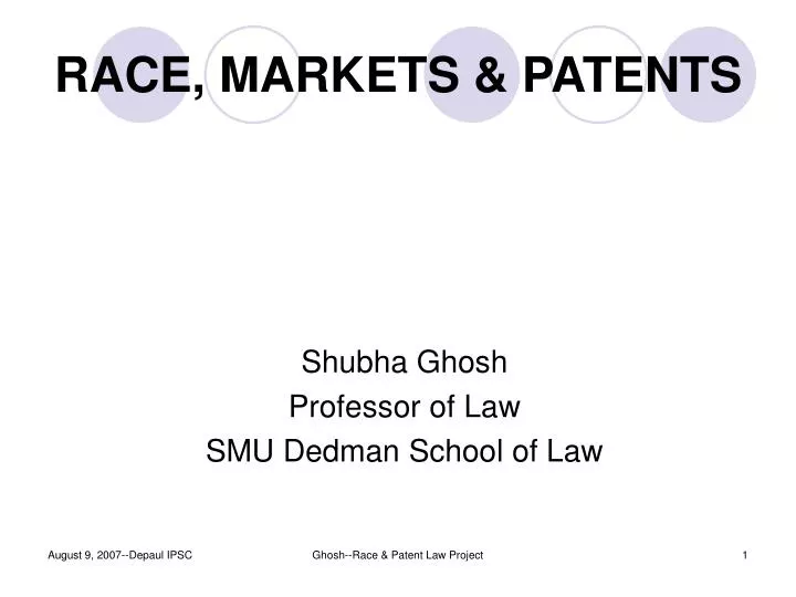 shubha ghosh professor of law smu dedman school of law