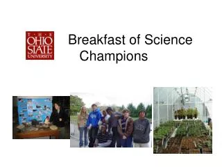 Breakfast of Science Champions