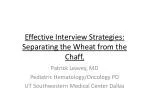 Effective Interview Strategies: Separating the Wheat from the Chaff, - slide 1