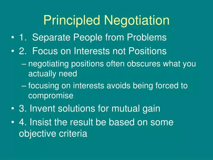principled negotiation
