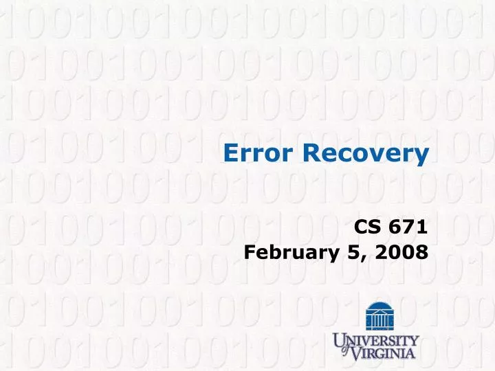 error recovery