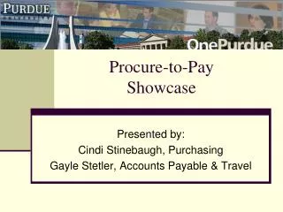 Procure-to-Pay Showcase