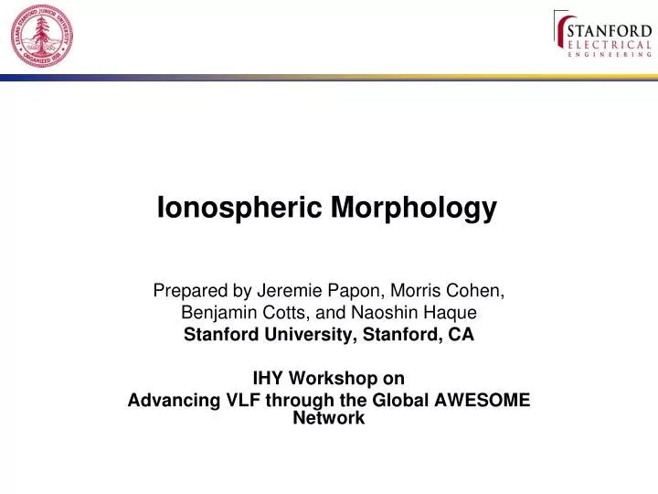 ionospheric morphology