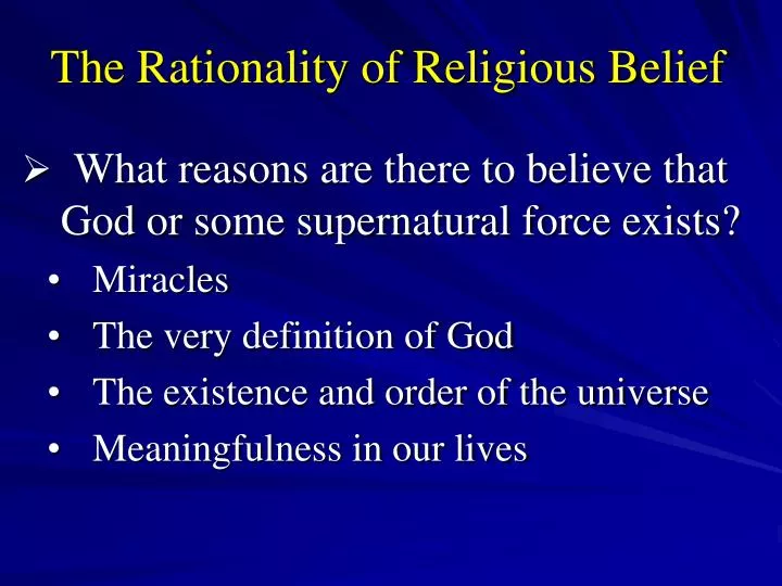 the rationality of religious belief