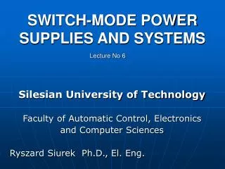 SWITCH -MODE POWER SUPPLIES AND SYSTEMS