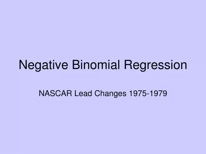 negative binomial regression