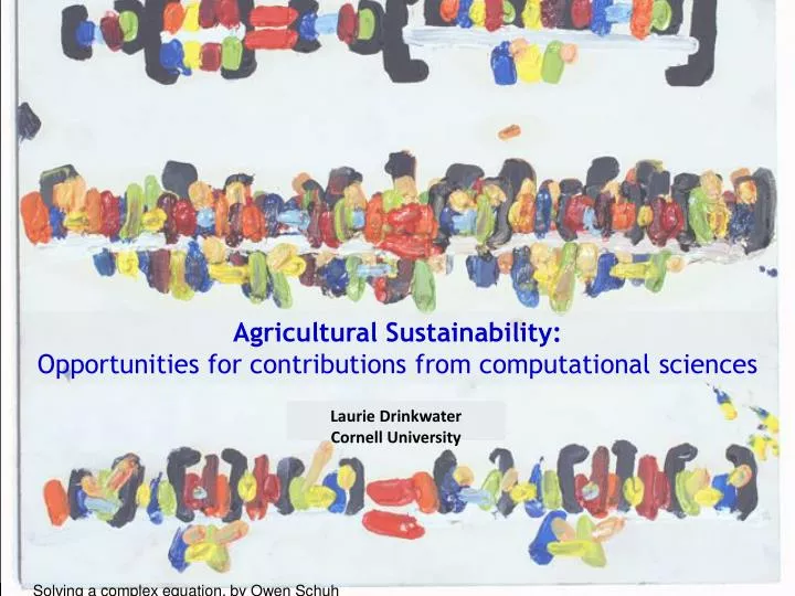 agricultural sustainability opportunities for contributions from computational sciences