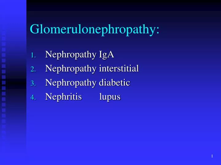 glomerulonephropathy