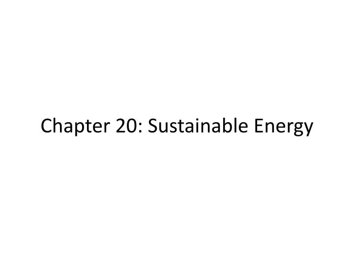 chapter 20 sustainable energy