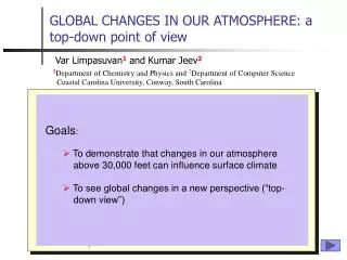 GLOBAL CHANGES IN OUR ATMOSPHERE: a top-down point of view