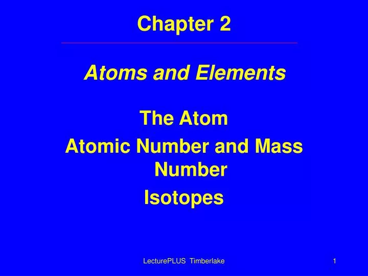 chapter 2 atoms and elements
