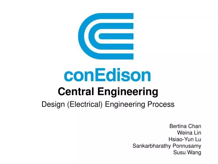 central engineering design electrical engineering process