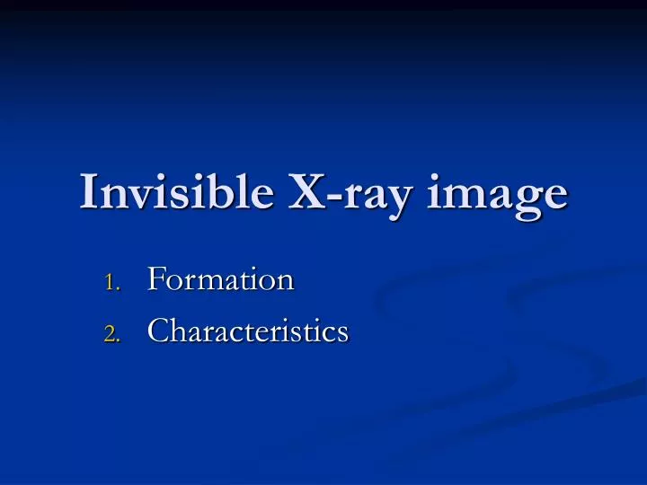 invisible x ray image