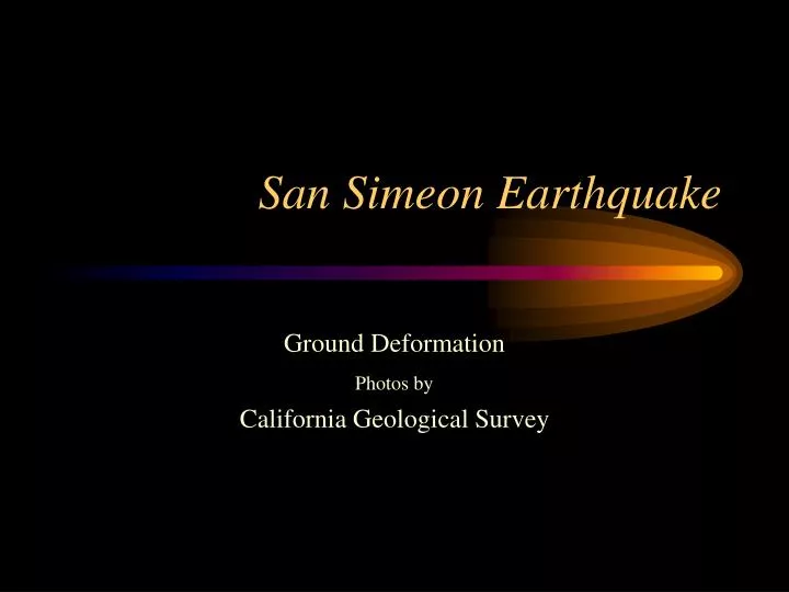 san simeon earthquake