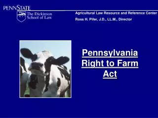 Pennsylvania Right to Farm Act