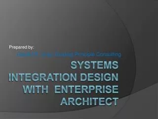 Systems Integration Design with Enterprise Architect