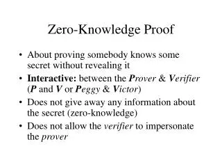 Zero-Knowledge Proof