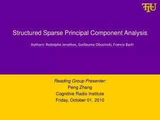 Structured Sparse Principal Component Analysis