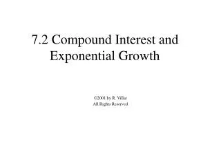 7.2 Compound Interest and Exponential Growth
