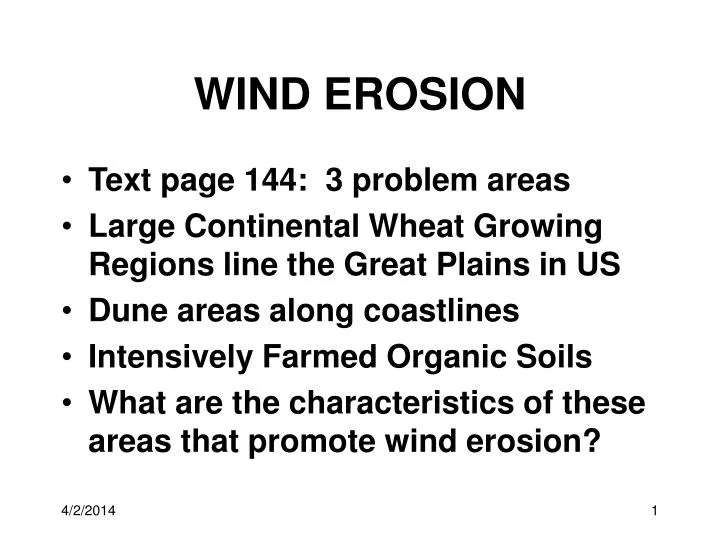 wind erosion