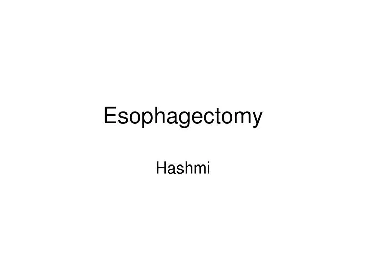 esophagectomy
