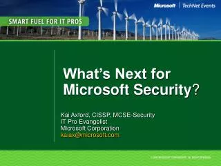 What’s Next for Microsoft Security ?