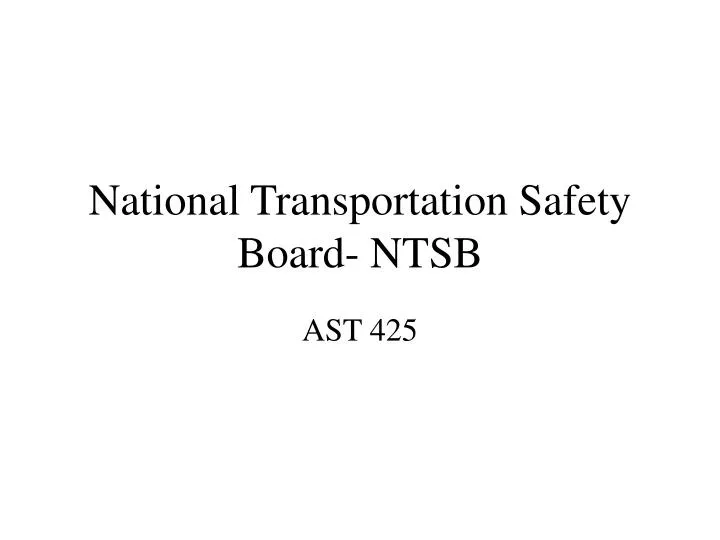 national transportation safety board ntsb