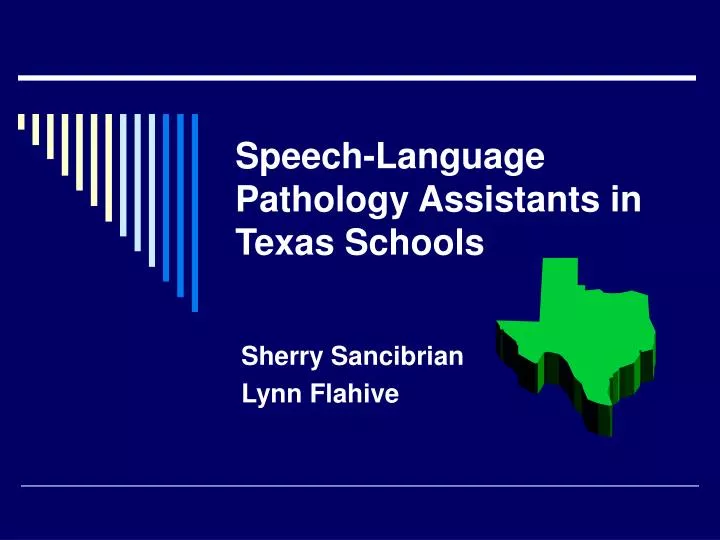 speech language pathology assistants in texas schools