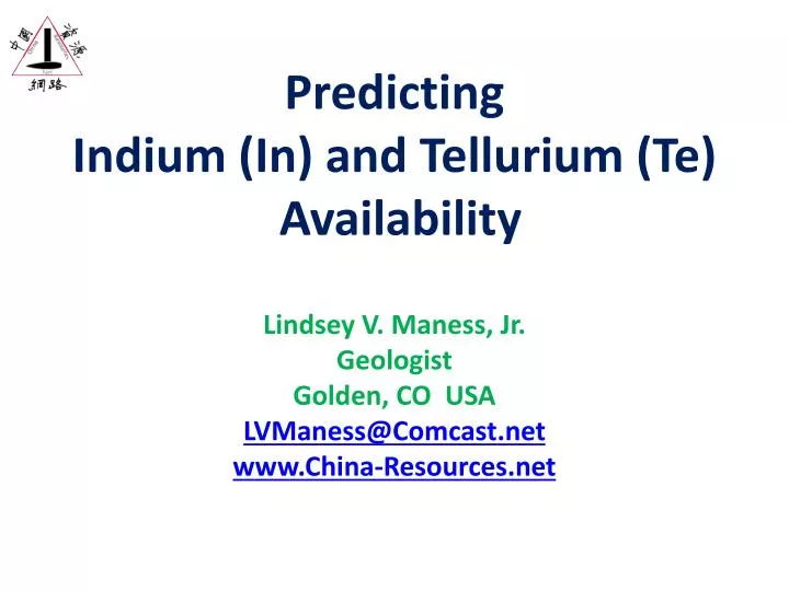 predicting indium in and tellurium te availability