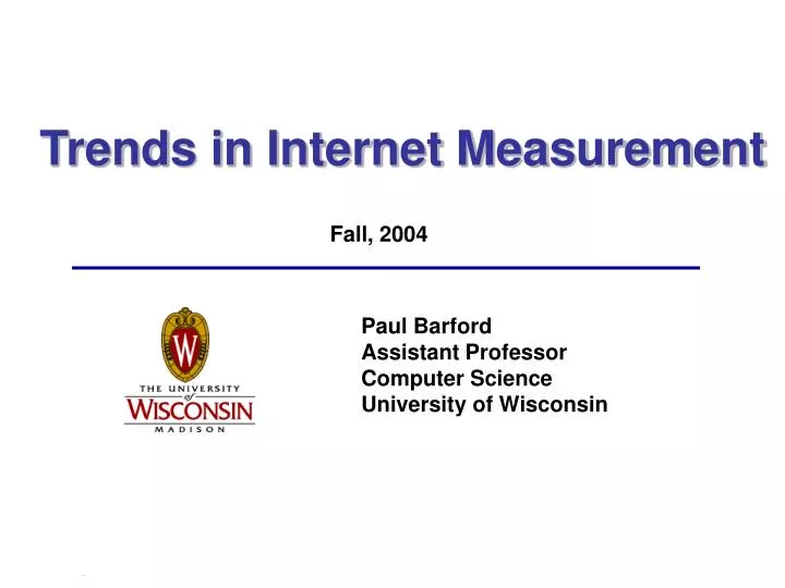 trends in internet measurement