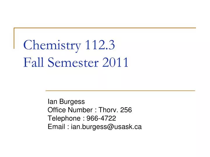 chemistry 112 3 fall semester 2011