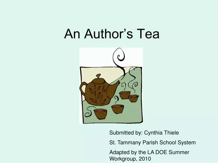 an author s tea
