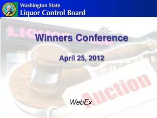 Winners Conference April 25, 2012