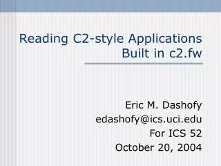 Reading C2-style Applications Built in c2.fw