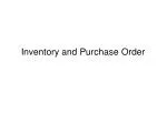 Inventory and Purchase Order - slide 1