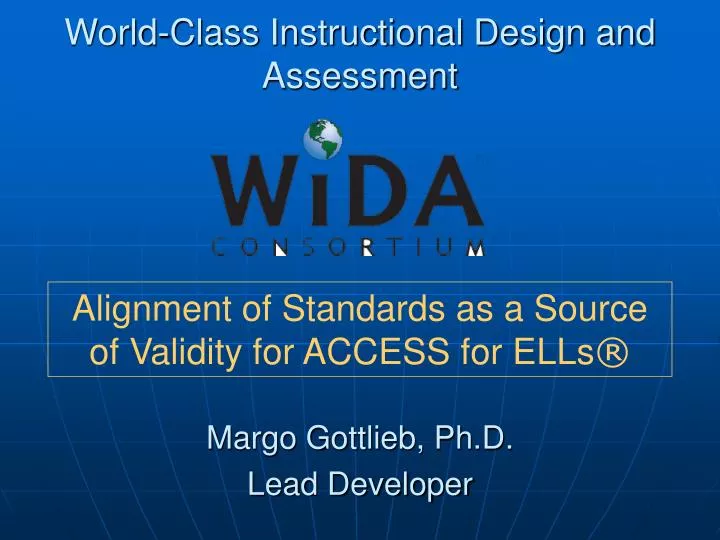 world class instructional design and assessment