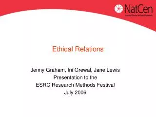 Ethical Relations