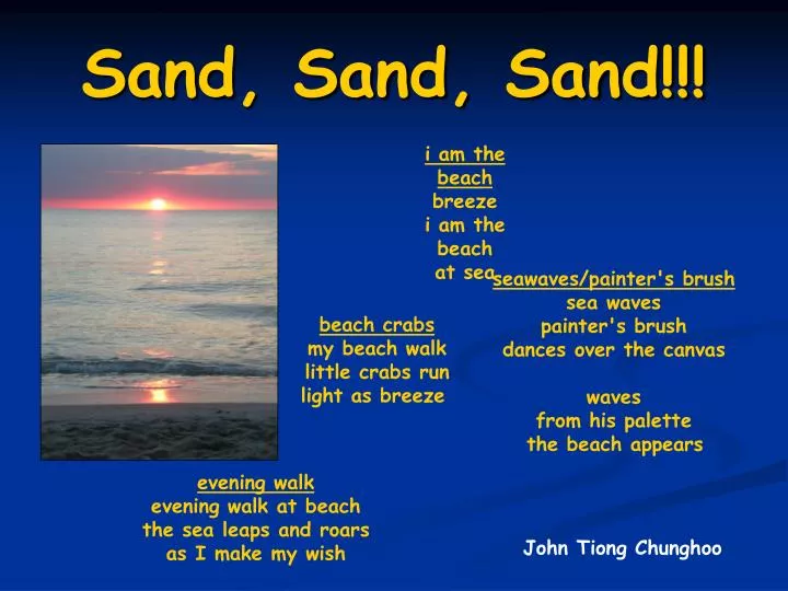sand sand sand
