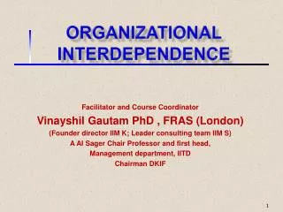 Organizational Interdependence