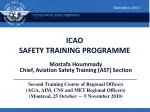ICAO SAFETY TRAINING PROGRAMME - slide 1