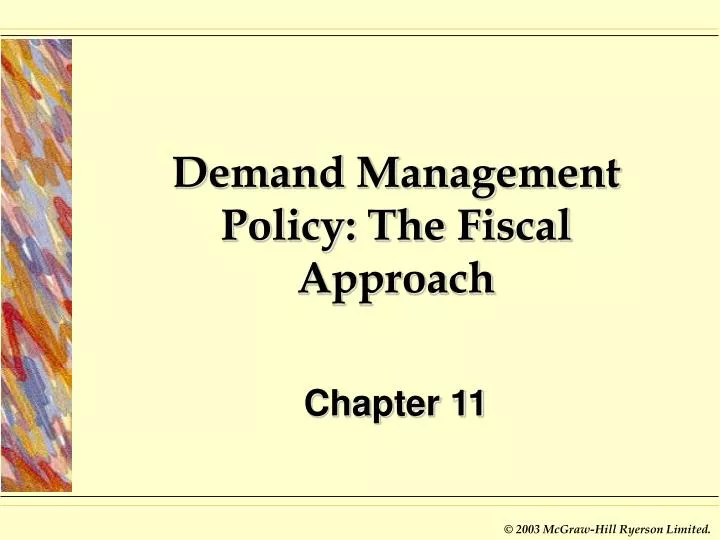 demand management policy the fiscal approach