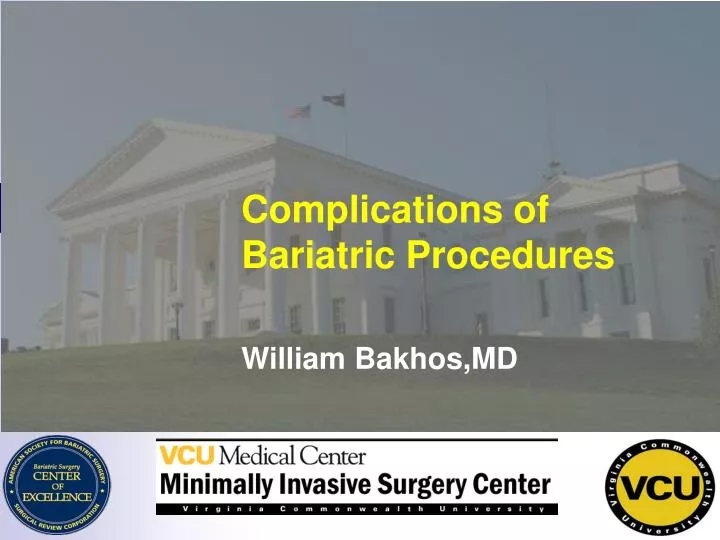 complications of bariatric procedures
