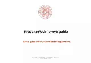 PresenzeWeb: breve guida