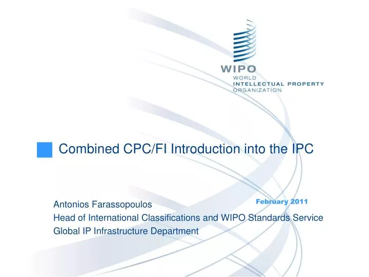 combined cpc fi introduction into the ipc
